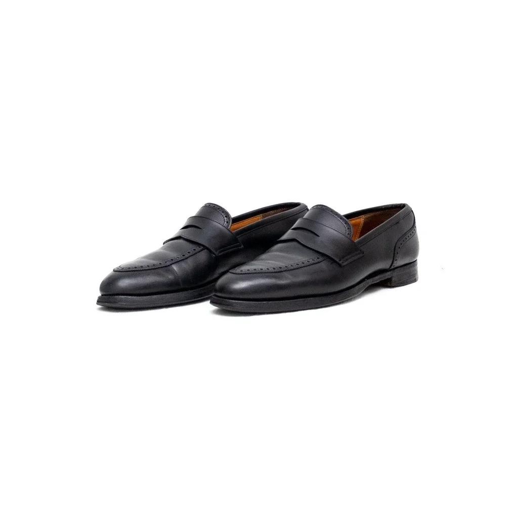 Peal & Co. for Brooks Brothers‎ Black Leather Penny Loafers – Size 9.5 D